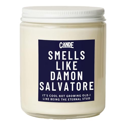 CE Craft Smells Like Damon Salvatore Candle - Bourbon + Vanilla Scented - Gift for Her, Celebrity Prayer Candle, Vampire Candle, Girlfriend Gift