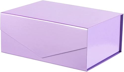PACKHOME Caja de regalo de 9 x 6.5 x 3.8 pulgadas, caja de dama de honor, caja plegable rectangular con tapa magnética para embalaje de regalo