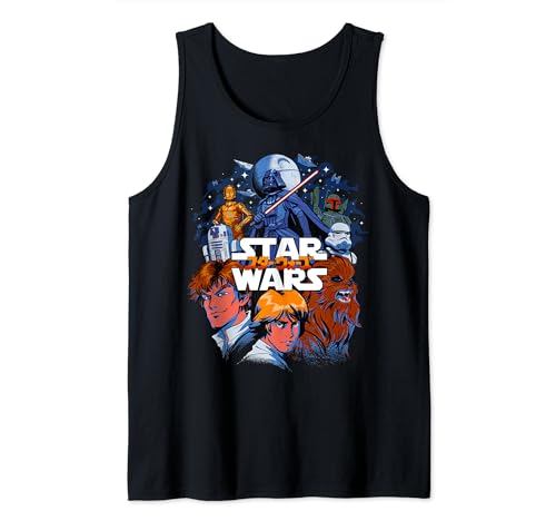 Débardeur Star Wars Anime graphique avec imprimé collage de personnages unique