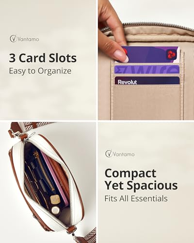 Vantamo Crossbody Bags For Women with Adjustable Strap, Premium PU Leather Purses for Women, Anti-Pickpocket Clip & Gift Box3