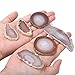 mookaitedecor Polished Agate Slices Geode Top Drilled Pendant Slice for Jewelry Making Pack of 12