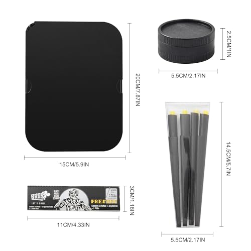 4-Pack Grinder And Tray Set, Grinder Kit and Accessories for Kitchen Seasonings Spice Tools(Black) - Thumbnail 2