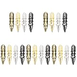 PRETYZOOM 20 Pièces en Étain Long Double Fournitures Armure Knuckle Femmes Gothique Rock Partie Ongle Anneau Hommes Cosplay Anneaux Ongles Pliable Décoration Style Faveurs Griffes