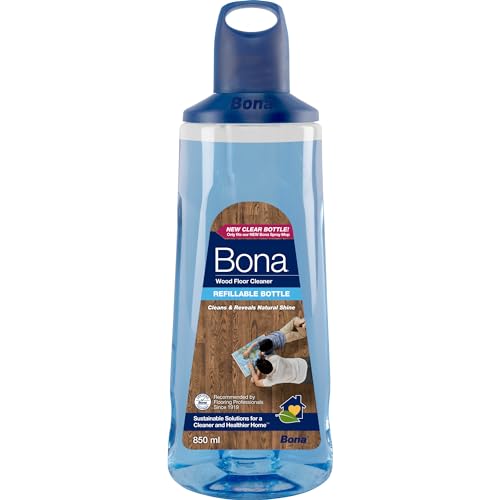 Bona Wood Floor Cleaner Liquid - 0.85L Cartridge - Timber Floor Cleaning - Special Formula For Wooden Floors - Streak Free - Ready To Use