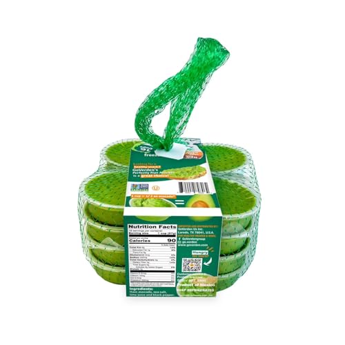 GoVerden Perfectly Ripe Avocado Dip & Spread - 16 Individually Sealed 2 oz Cups - 100% Hass Avocado Smashed with Sea Salt & Lime - Keto, Vegan & Gluten-Free - 32 oz Total