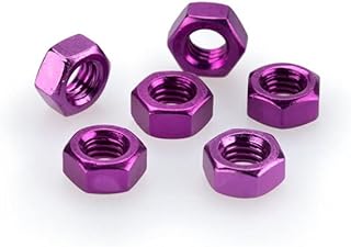 0764 - pack blister 6 tuercas aluminio m6 compatible con universal universal COLOR LILA