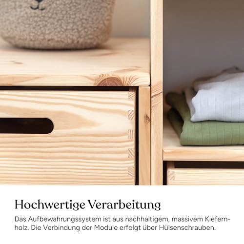 Ehrenkind Kinderzimmer Regal Kiefer 3 Fächer Groß – Bild 6