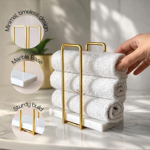 Image of MASON HOME Imperial Napkin Holder White & Gold - 1pc - L 25.4 inch x B 17.8 inch x H 7.6 inch | Bathroom - Kitchen - Bedroom - Washbasin | Towel - Kitchen Roll - Paper Towel | Home Decor | Organizer | Stand