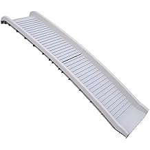 Folding Pet Ramp, 61 Inch, Portable Lightweight Dog or Cat Ramp, Great Traction, Suitable for All Cars, Max Load 165 Pound Capacity to accommodate Large Dogs, Color, Grey