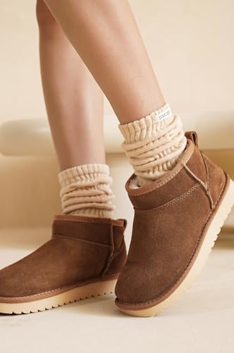 Image of Project Cloud Genuine Leather Ankle Boots for Women - Water Resistant with Memory Foam Insole Winter Boots - Trending Shoes & Comfortable Women's Ankle Boots (Hippy)