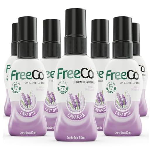 Kit 12x60ml Freecô Lavanda Bloqueador de Odores Sanitários, Freeco