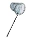 SHELURE Folding Aluminum Fishing Landing Net Fish Net Cast Carp with Extending Telescoping Pole Handle (Green Round Net 160cm/63'')