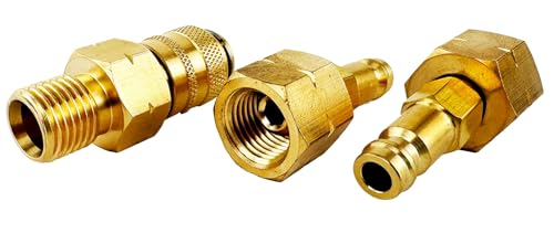 WELDINGER Schnellkupplungsset 2 Kocher 1 Schlauch NW5 G1/4 links