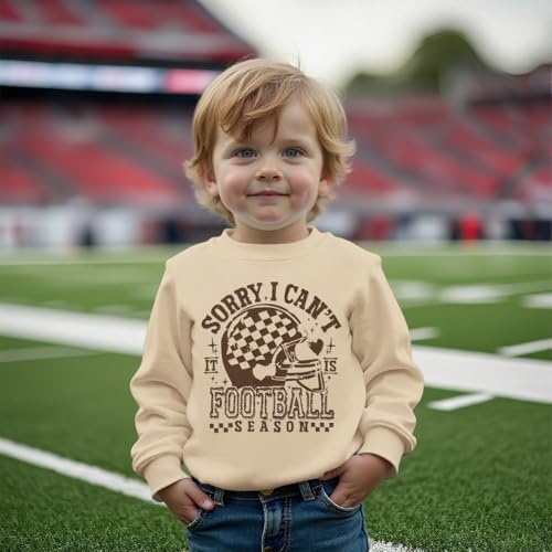 CM C&M WODRO Toddler Kid Boy Girl Football Outfit Football Season Sweatshirt Game Day Shirt Long Sleeve Crewneck Pullover Top3