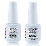 Elite99 Top Coat Base Coat Gel polish Soak Off UV LED Gel Nail Polish Lacquer 8ml Clear…