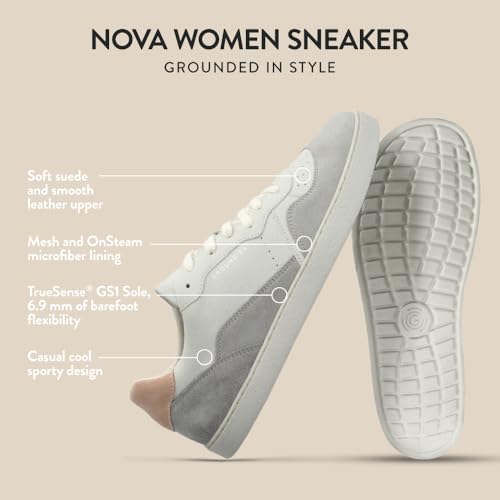 Image of GROUNDIES Nova Barefoot Shoes for Women - Trainer Sneakers for Women with Foot-Friendly Wide Toe Box, Neutral Footbed, and Non Slip Zero Drop Outsole