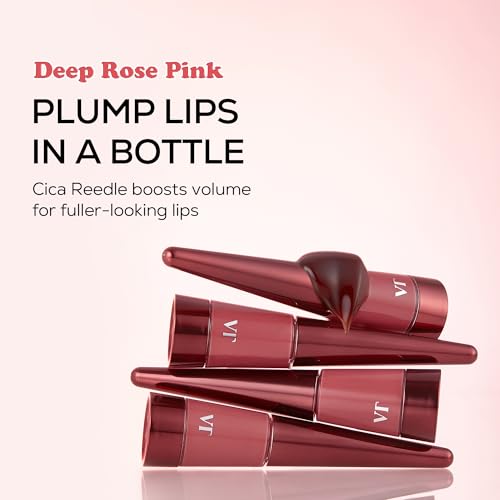 Image of VT COSMETICS Reedle Shot Lip Plumper in Rose Berry, Hydrating Plumping Lip Gloss, High Shine Finish, Infused with Jojoba Oil & Hyaluronic Acid, Korean Beauty Makeup, 0.15 oz.