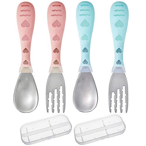 Toddler Stainless Steel Forks and Spoons -Toddler Utensils - Toddler Silverware Set