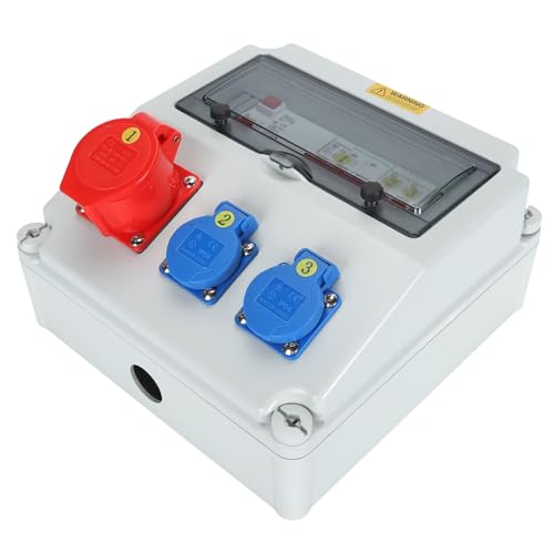 Caja de Enchufe Industrial robusta con disyuntor integrado 3