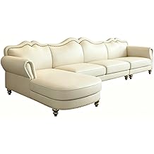 Light Luxury French Cream Leather for The Living Room Vintage Design Sofa
