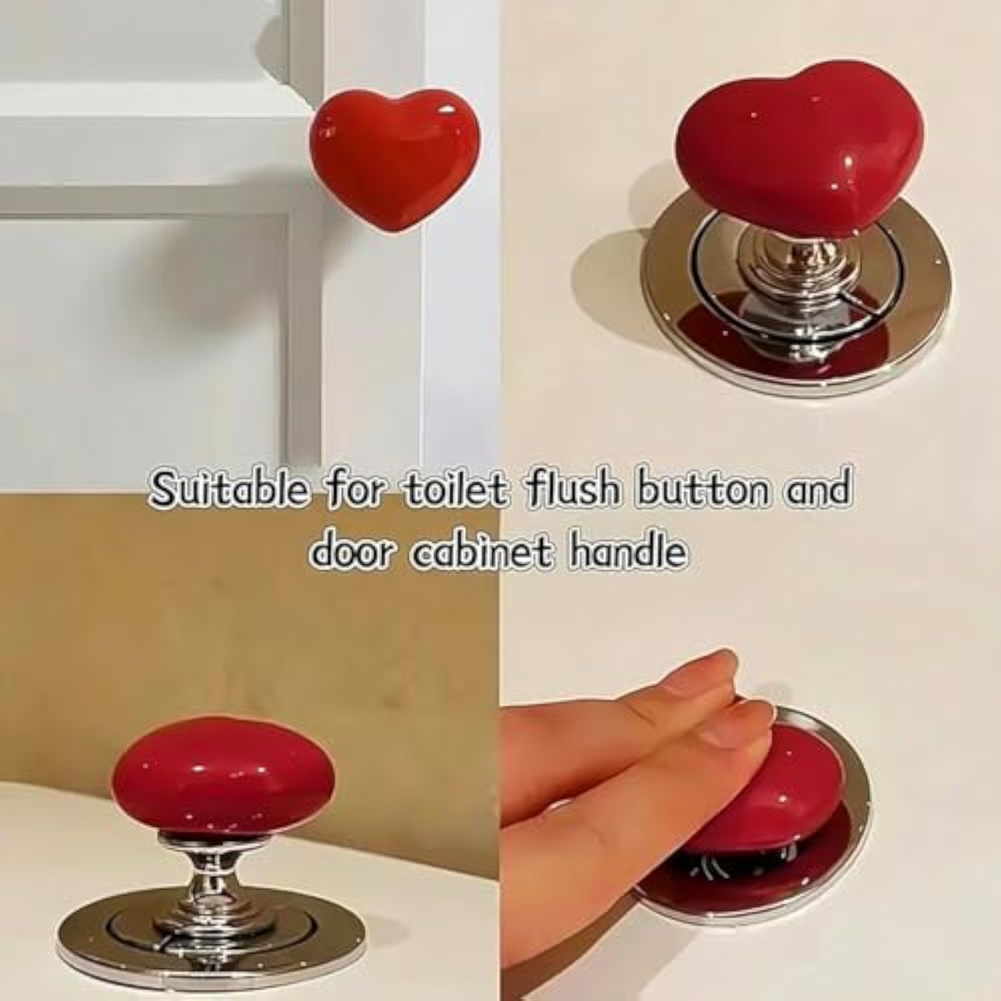 Multipurpose Heart-Shaped Cabinet Handle and Drawer Pull