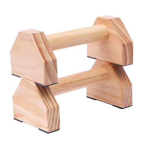 KICHOUSE 1Pair Solid Wood Bars for Fitness Durable Handstand Frame for Enhanced Range for Home Workouts and Calisthenics Training