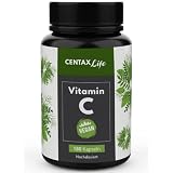 Centax Life Vitamin C VEGAN- 1000 mg Vitamin C pro Tagesdosis I Vitamin C hochdosiert für ein starkes Immunsystem I Naturliches Vitamin C I Laborgeprüft