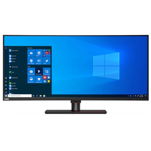 Image of Lenovo ThinkVision P40w-20 39.7 inch 5K2K WUHD Curved Screen WLED LCD Monitor - 21:9 - Raven Black - 40 inch Class - in-Plane Switching (IPS) Technology - 5120 x 2160-1.07 Billion Colors - 300 Nit