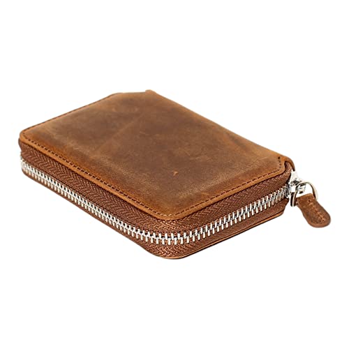 Bbb Women's Genuine Leather With Credit Card Holder Zipper Small Wallet Leather Card Case, Brown (M-796) #TOP11