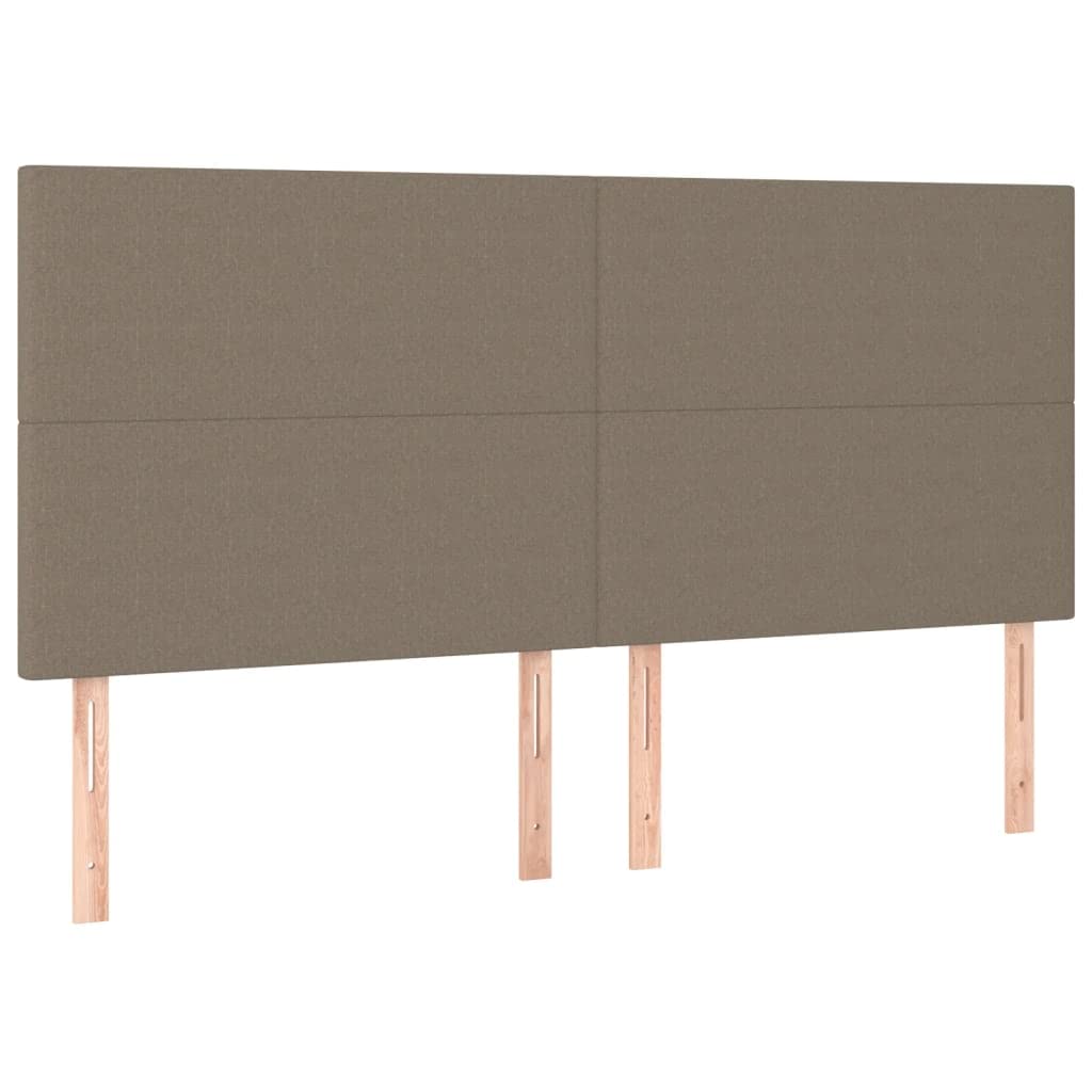 Atmungsaktiver Stoff hohenverstellbares Kopfteil Boxspringbett Taupe
