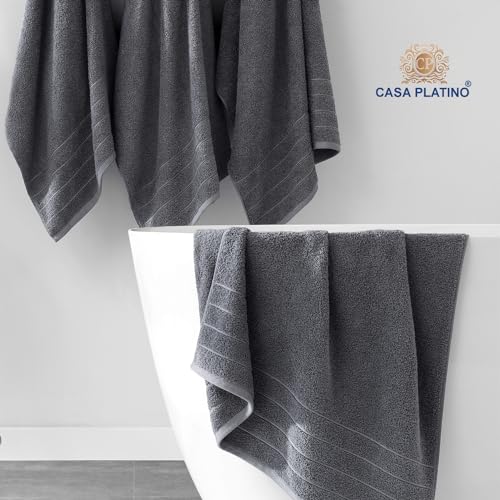 Casa Platino CP18TWLST-CGY Bath Towels 18 Piece Towel Set Includes 6 Large Bath Towels thumb #6