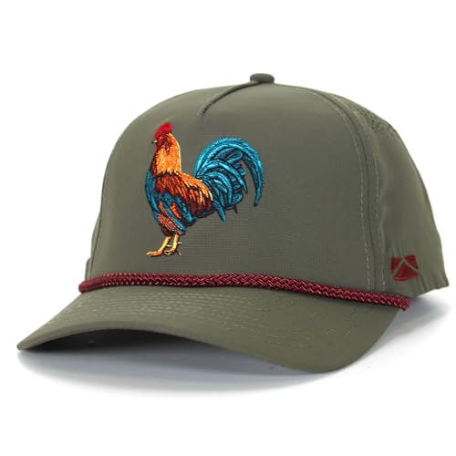 Image of Paramount Outdoors Rooster Trucker Hat Cock of the Walk Performance Stretch Snapback Baseball Cap for Men
