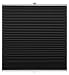 Produktbild Plissee auf Maß für alle Fenster Montage Glasleiste Blickdicht mit Spannschuh Sonnenschutzrollo Schwarz Breite: 51-60 cm, Höhe: 40-100 cm