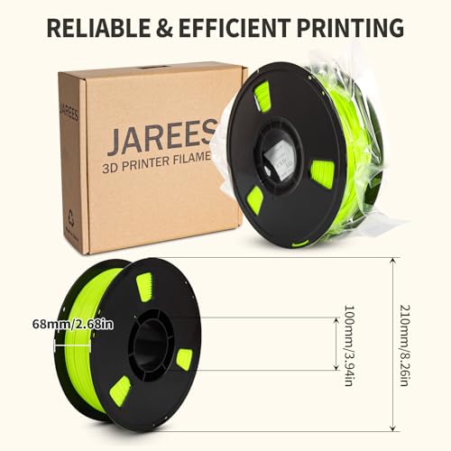 Image of PLA Filament 1.75mm Sun Glare Lime Green 1KG, Clog-Free 3D Printer Filament Dimensional Accuracy + /- 0.02mm, 1kg Spool(2.2lbs) 3D Printing Filament Fits for Most FDM 3D Printers