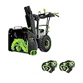 EGO Power+ SNT2405 56-Volt 24 in. Self-Propelled 2-Stage Snow Blower with Peak Power™ - (2) 7.5Ah Batteries and Dual Port Charger Included