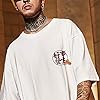 XYXIONGMAO Japanese Kanji Graphic Printed White Casual Tees Shirts Unisex Streetwear Hip Hop T-Shirt for Men, White, XXL #2