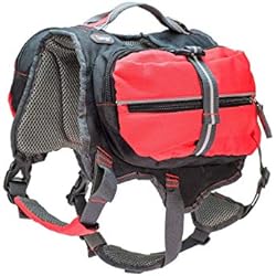 iEnergy Mal - Mochila para Perros - Mochila Impermeable para Perros - Mochila de Senderismo Bien Acolchada Rojo Pequeño