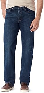 Wrangler Authentics Men's Classic 5-Pocket Relaxed Fit Jean, Flex Dark, 36W x 34L