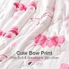 Wajade 7 Piece Pink Bow Bedding Set for Girls Kids Queen Size Comforter Set with Sheet and 2 Pillowcases 2 Pillow Shams Cute Girls Bed in a Bag as Birthday Choice #2