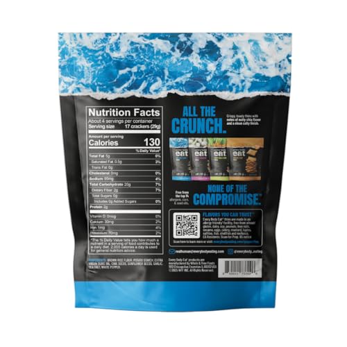 Image of Every Body Eat Snack Cracker Thins, Sea Salt Chia - Gluten Free, Vegan, Dairy Free, and Seed Oil Free, 4oz