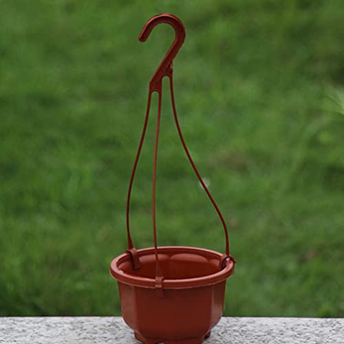 Doitool 12 Sets Plastic Hanging Plant Pot Garden Flower Pot Wall Hanging Flowerpot Hanging Nursery Basket Hanging Orchid Pot For Outdoor Indoor Garden Decor (17 X 17 X 10 Cm, Red) #TOP4
