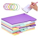 Mobestech 300 Blatt Linierte Karteikarten mit Farben Vokabelkarten mit vorgelochten Löchern und...