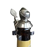 Material: Zinn Geschenkbox Bierflaschen Zinndeckel Ritter-Rüstung Mückenschutz Mückenabwehr, mit Feder-Stahlklammer, Passt auf Schmale Bierflaschen