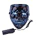 Kangkang Halloween LED Light up Festival Cosplay Costume Supplies Party Masks Glow in Dark (Blue)