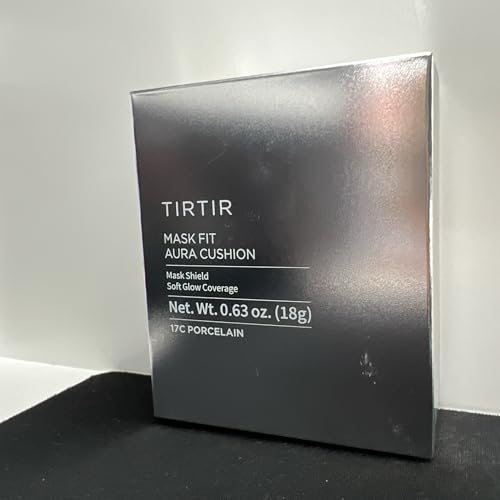 Image of TIRTIR Mask Fit Aura Cushion Foundation, Full coverage, Skin fit, Satin Glow Finish, Korean Cushion Foundation #17C PORCELAIN | 18g