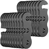 SATINIOR 20 Pieces Guyline Tensioner Aluminum Alloy Tent Cord Paracord Tensioner Guy Line Rope Adjusters Cord Tighteners for Outdoor Tent Camping Hiking Accessories (Black)