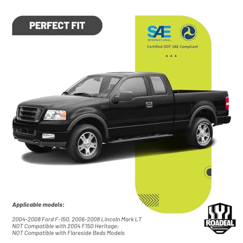 Image of Headlights for 2004-2008 Ford F150 /2006-2008 Lincoln Mark LT | Halogen Headlamp Replacement with High Low Beam Bulbs, Chrome Housing, Driver & Passenger Side