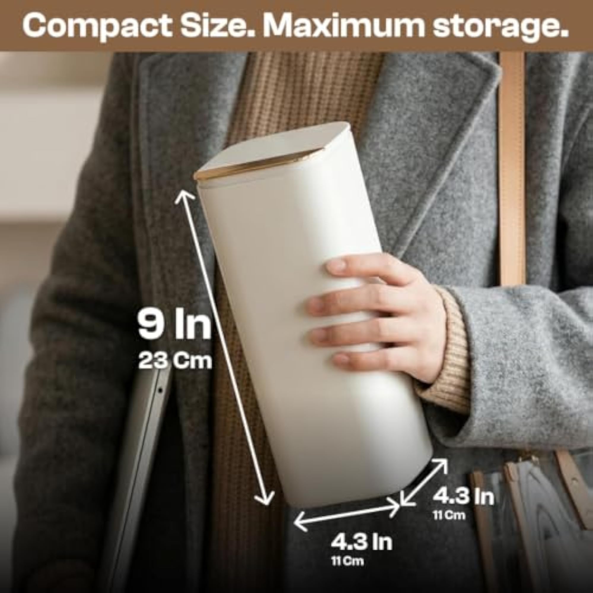 Automatic Lifting Makeup Brush Holder with Lid