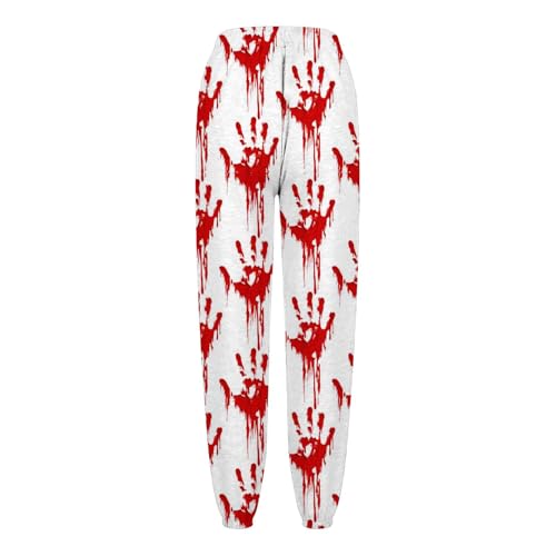 Halloween Pajama Pants Women Baggy Sweatpants Bloody Lounge Pantalones Plus Size With Pockets Joggers Fall Clothes4