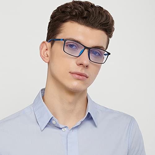 LENSKART BLU | Zero Power Bluecut and Antiglare Computer Eyeglasses | Black Full Rim Rectangle | For Men and Women | Large | LB E14255 - Image 5